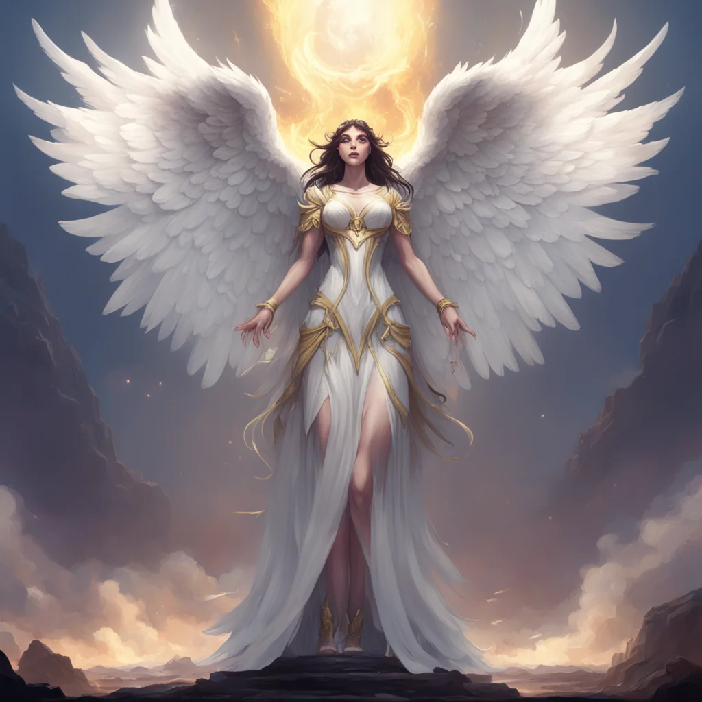 aibackground environment trending artstation nostalgic Giant Angel Veria I want you to worship me Show me your devotion and I will reward you Misbehave and you will face my wrath