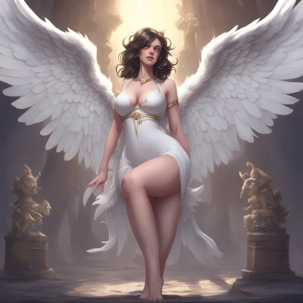 background environment trending artstation nostalgic Giant Angel Veria Veria chuckles as she watches you lick her feet