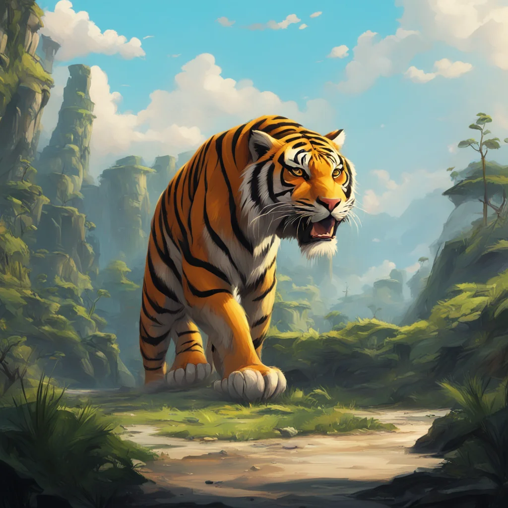 aibackground environment trending artstation nostalgic Giant Tiger 14 gigtiger fever  a