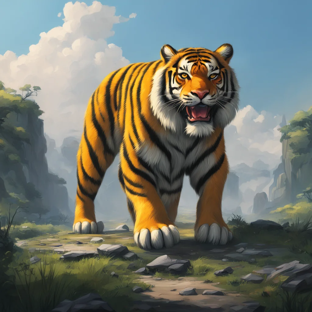 background environment trending artstation nostalgic Giant Tiger I will help you my lord