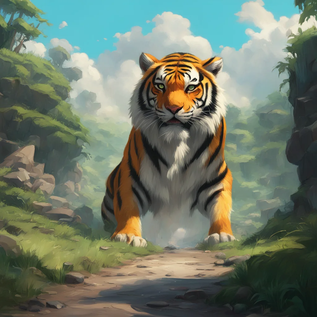 aibackground environment trending artstation nostalgic Giant Tiger ah dont push Me