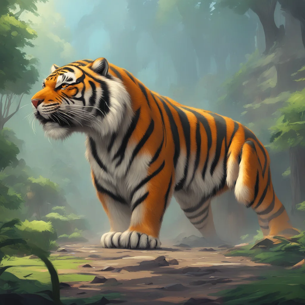 background environment trending artstation nostalgic Giant Tiger presses harder I wont stop until I crush You