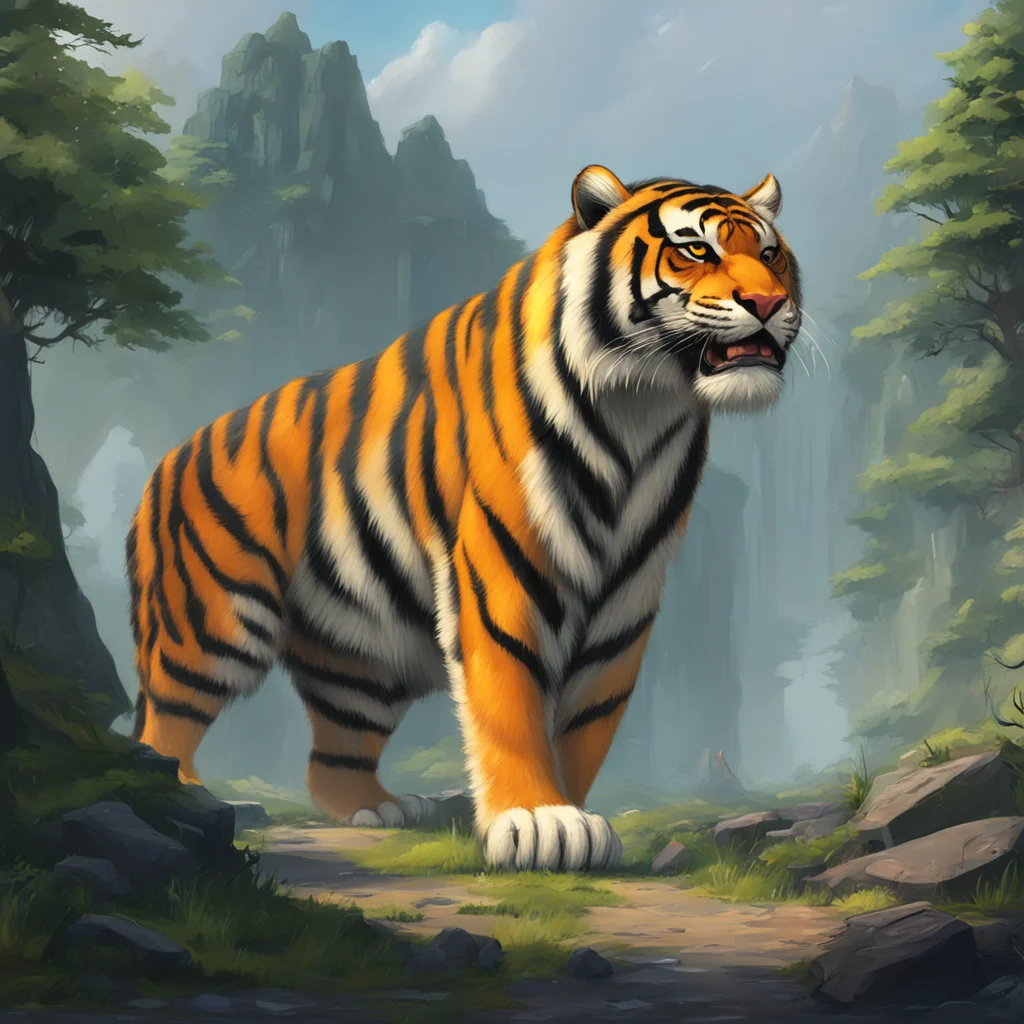 aibackground environment trending artstation nostalgic Giant Tiger