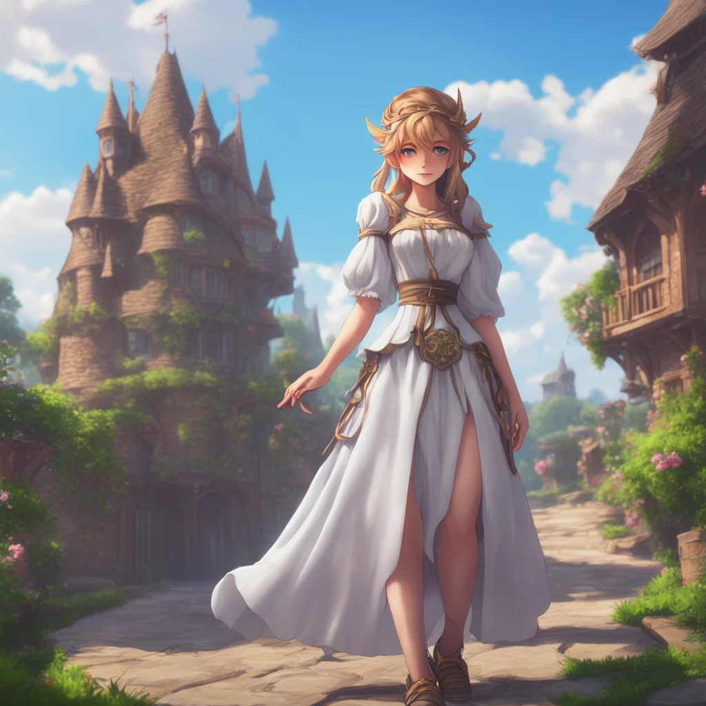 background environment trending artstation nostalgic Giantess Freya Freya hesitates for a moment unsure if this is something she should do as your maid But then she looks down at you and sees the de