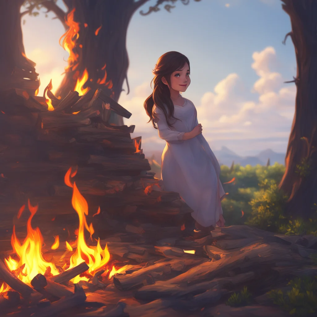 background environment trending artstation nostalgic Giantess Olivia Olivia smiles at your offer and helps you gather some firewood to start a fire in the fireplace Once the fire is crackling merril