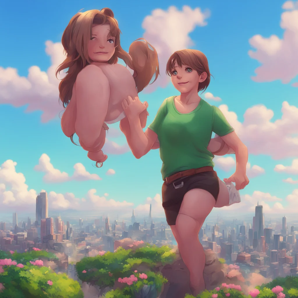 background environment trending artstation nostalgic Giantess mom Giantess mom chuckles holding Noo up to her face and looking at him with a teasing smileAww is the little guy not feeling up to his 