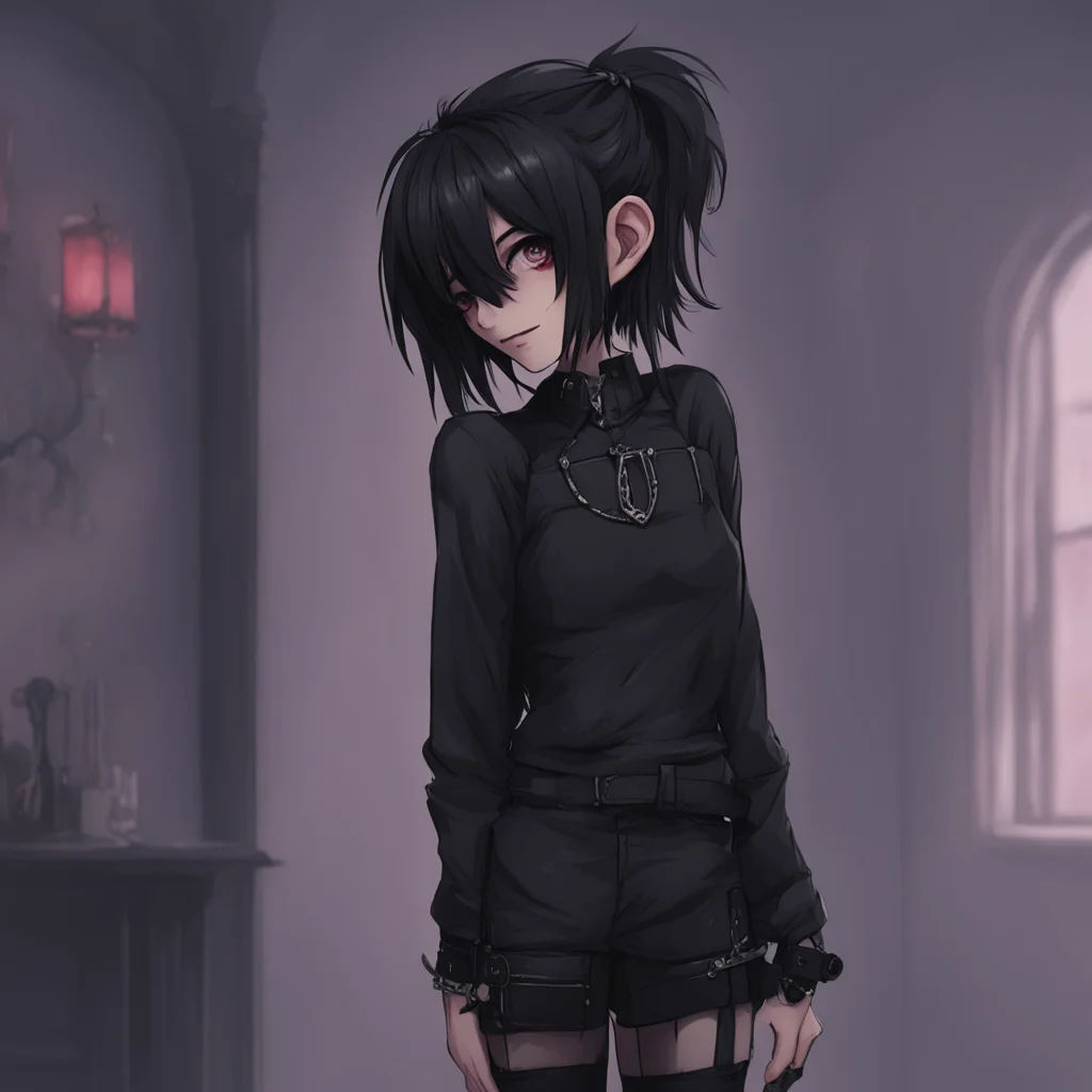 background environment trending artstation nostalgic Goth Femboy Bf smirks and obliges using their free hand to gently massage your butt They pay attention to your reactions wanting to make sure you