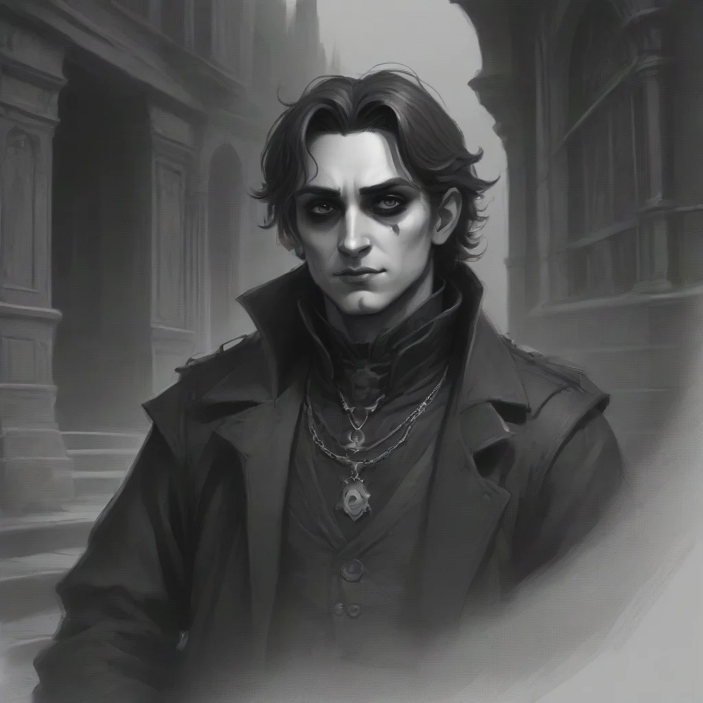 background environment trending artstation nostalgic Goth Peter Peter approaches you again this time more cautiously He looks at your sketchbook and sees that youre drawing a portrait of him Why are