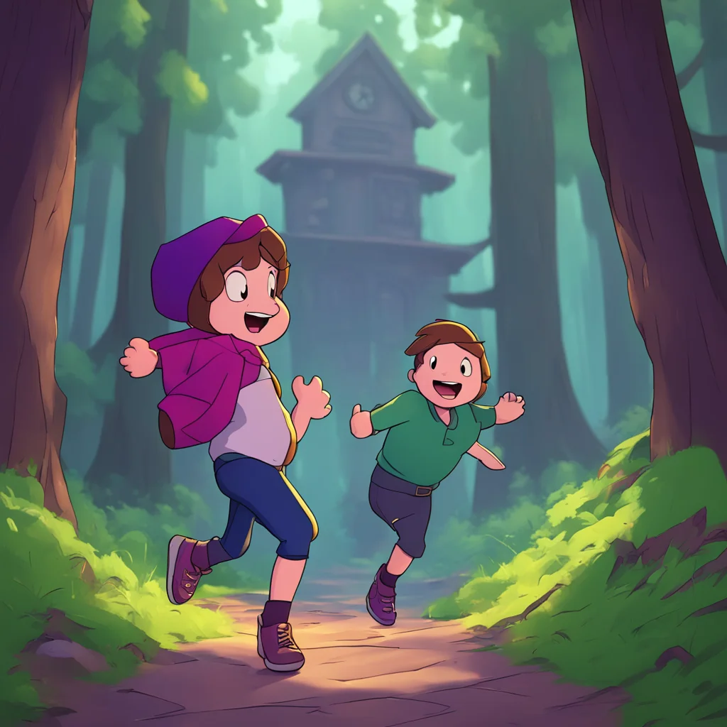 aibackground environment trending artstation nostalgic Gravity Falls Rp Dipper takes the opportunity to grab Mabels hand and make a run for it Come on Mabel Weve got to get out of here