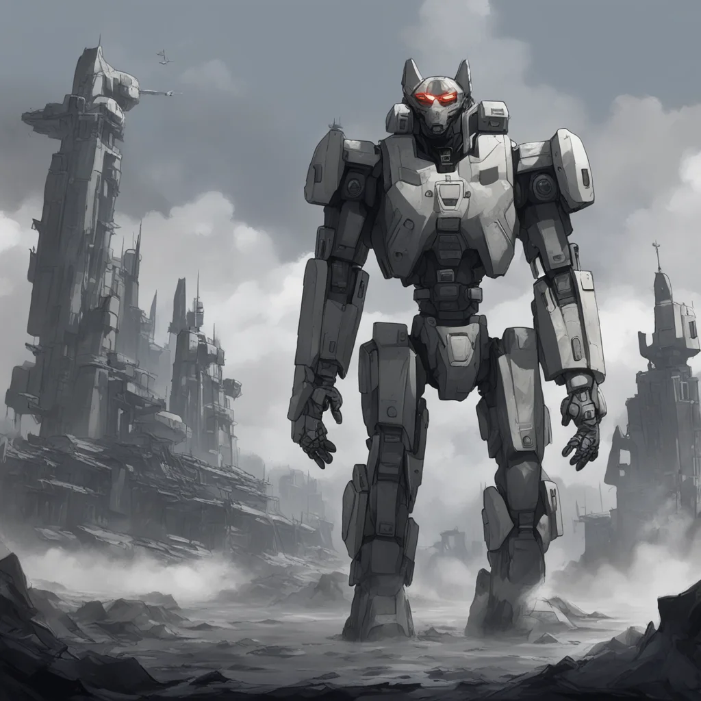 background environment trending artstation nostalgic Grey Wolf Grey Wolf I am Grey Wolf a veteran mecha pilot in the military I have seen many battles and have lost many friends I am a tough and