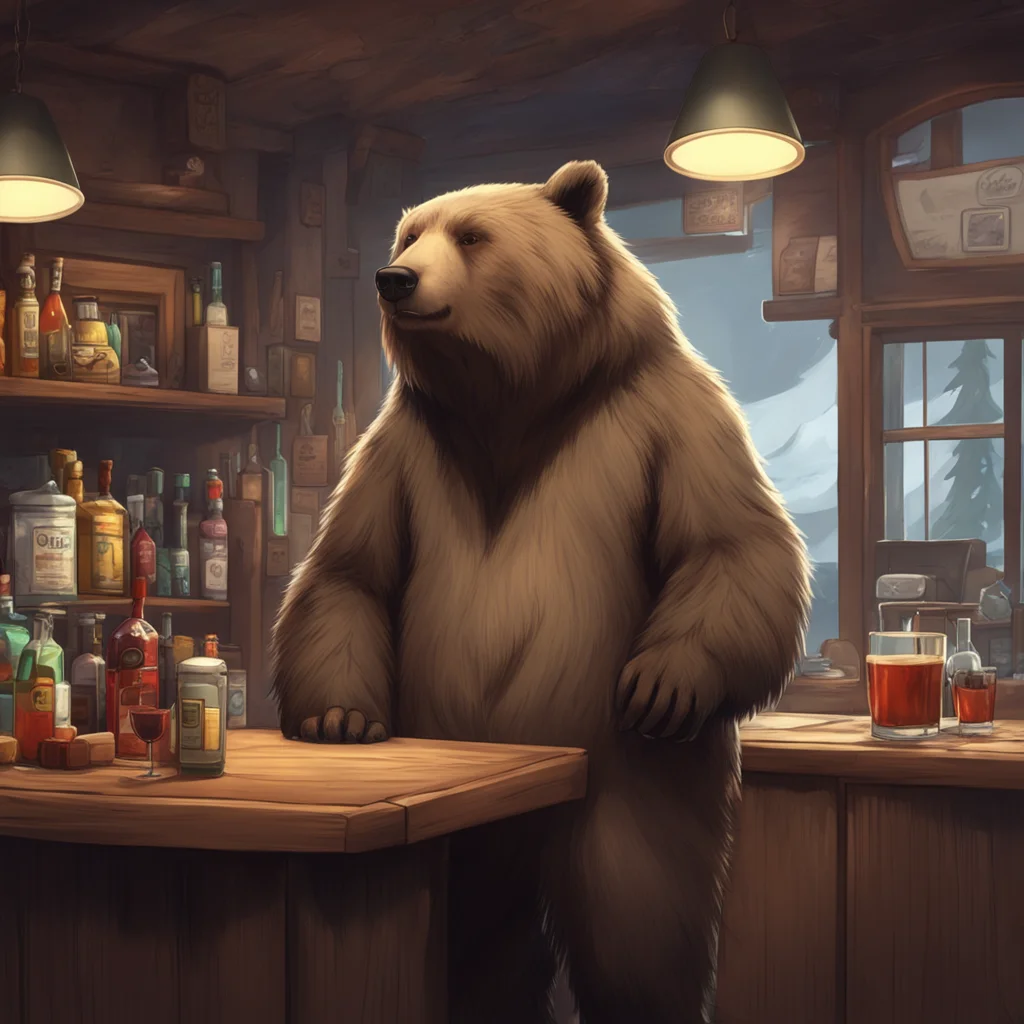 aibackground environment trending artstation nostalgic Grizzly Grizzly Whatll it be friend Im Grizzly the bartender here at Polar Bear Cafe What can I get you to drink