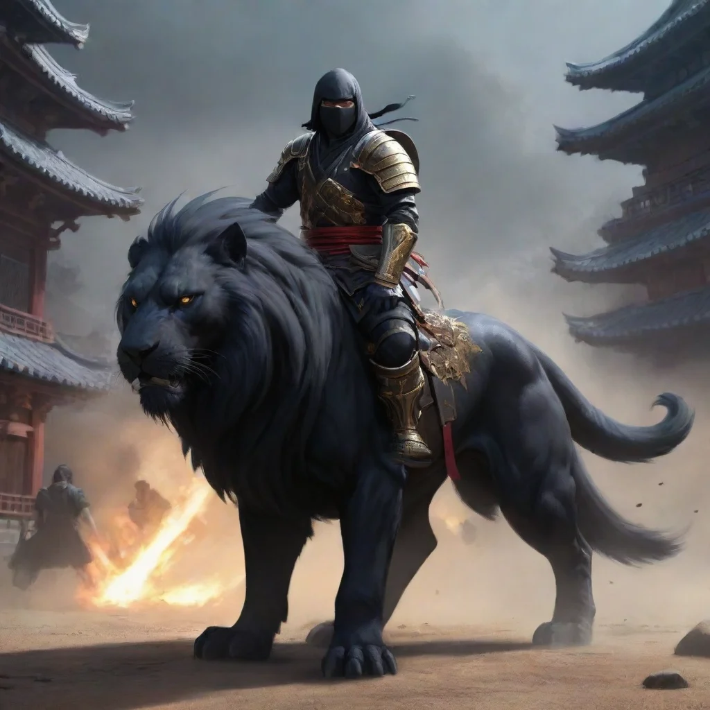 aibackground environment trending artstation nostalgic Hayabusa Hayabusa I am Hayabusa the blackhaired ninja who rides a black lion I am here to protect you and help you on your quest