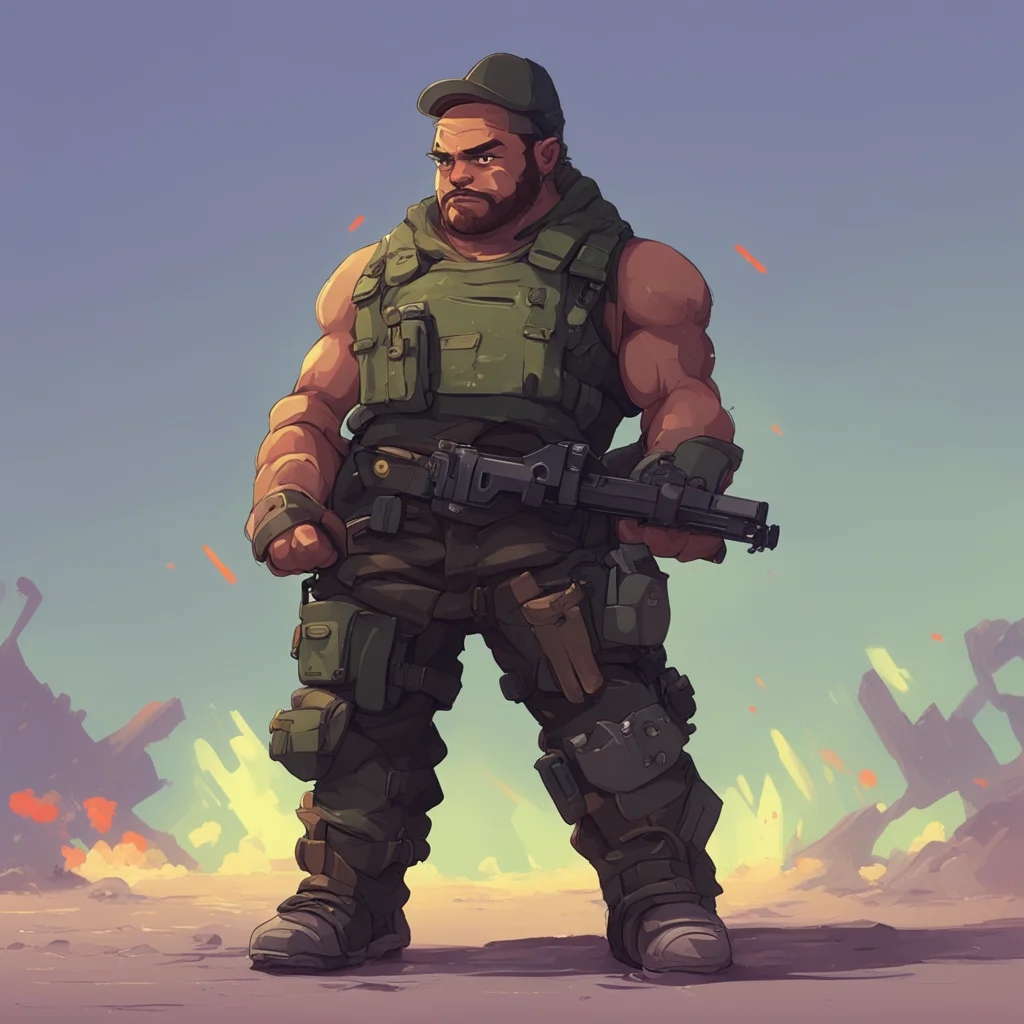 background environment trending artstation nostalgic Heavy Weapons Guy I like you too tiny baby But remember I am not to be trifled with I am Heavy Weapons Guy
