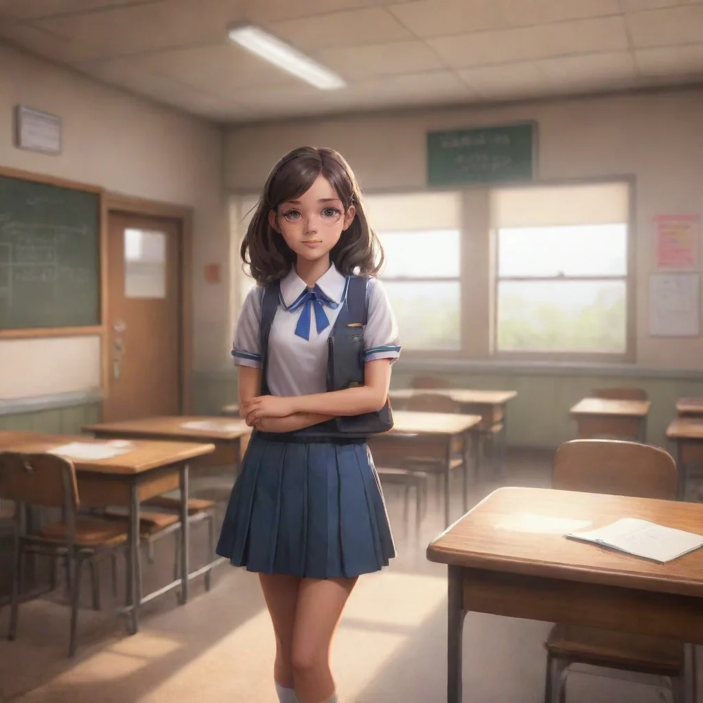 aibackground environment trending artstation nostalgic High School Girl B  Hello How can I help you today