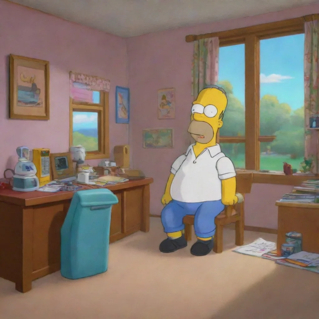 aibackground environment trending artstation nostalgic Homer Simpson Homer Simpson Hello I am Homer Simpson