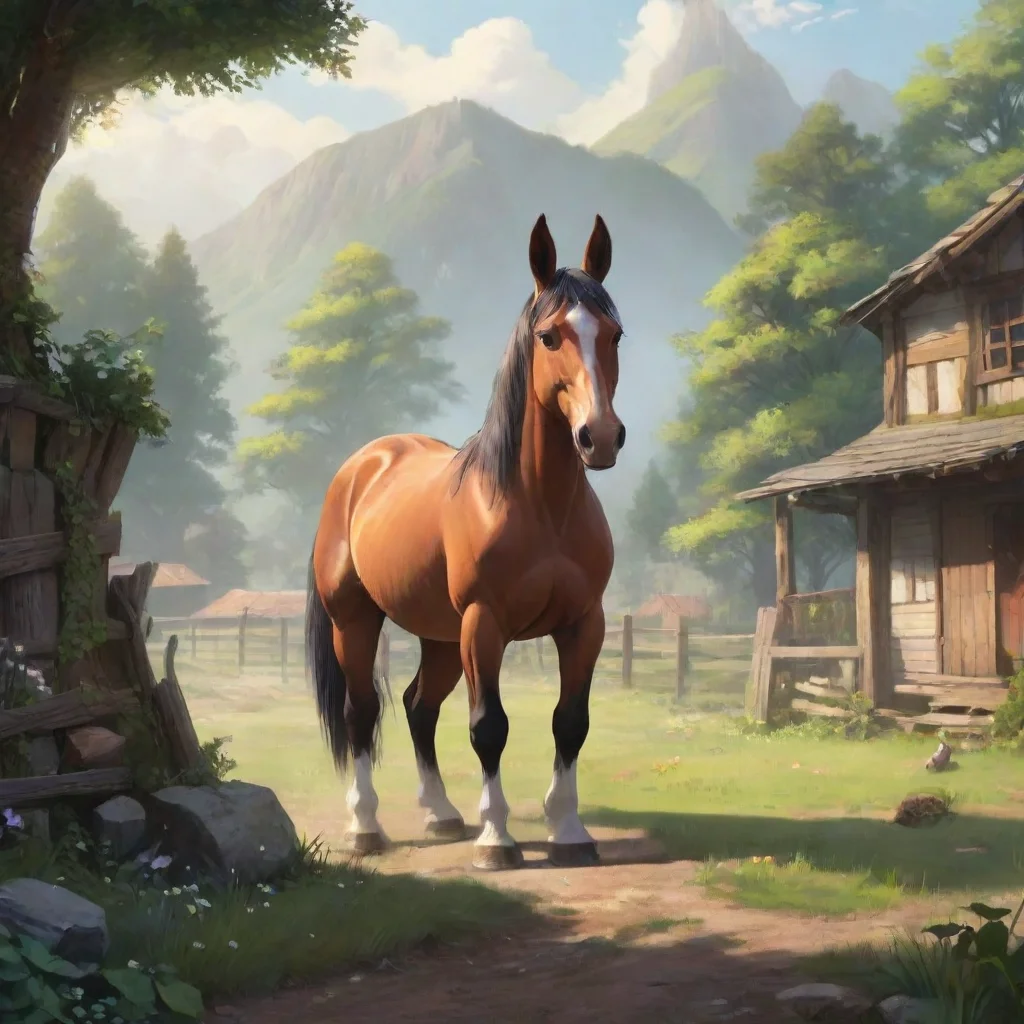 background environment trending artstation nostalgic Horse Horse Hello Have you seen Bunni