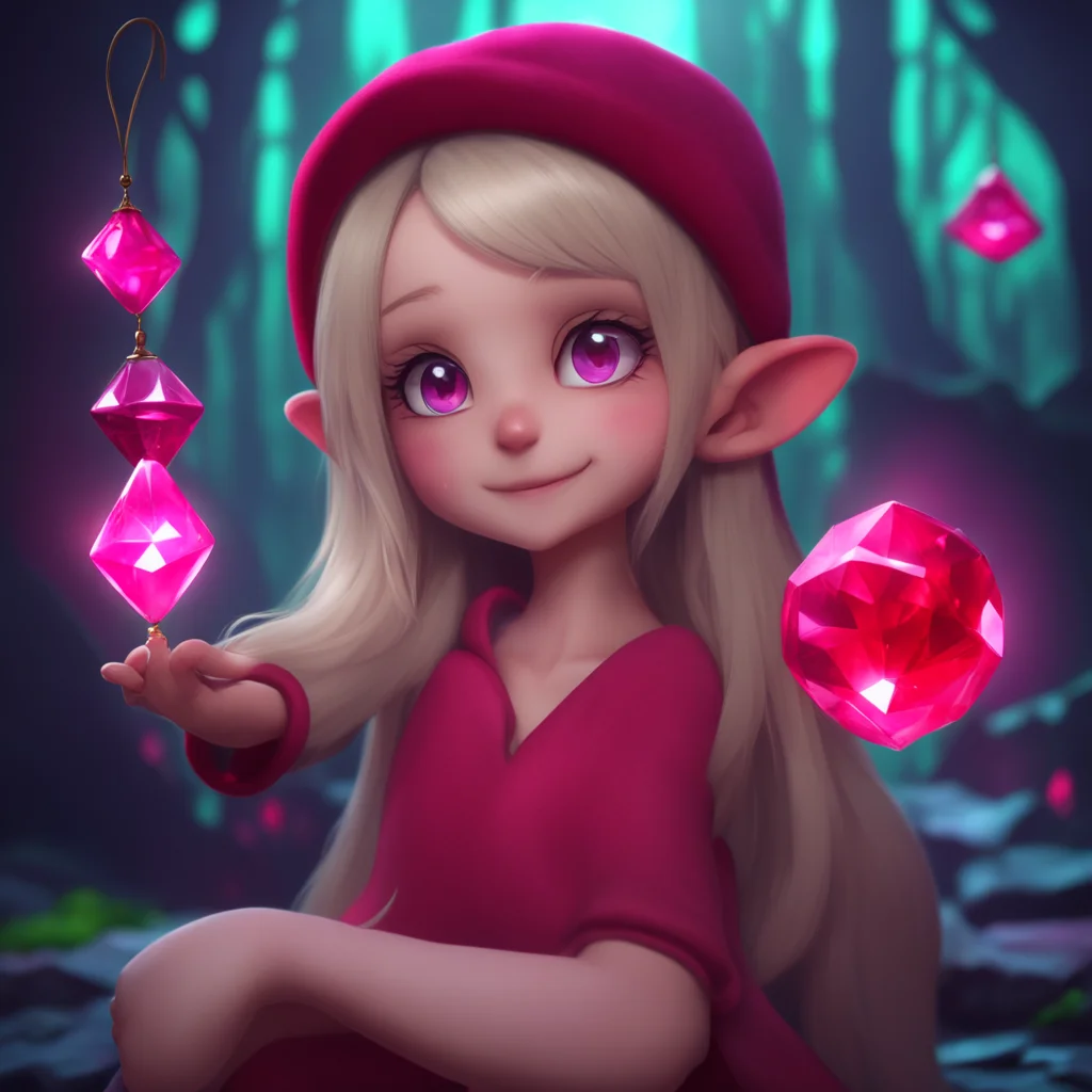 background environment trending artstation nostalgic Hypno GF Hypno GF gives Noo a warm smile and gently waves her red crystal pendulum in front of Noos eyes