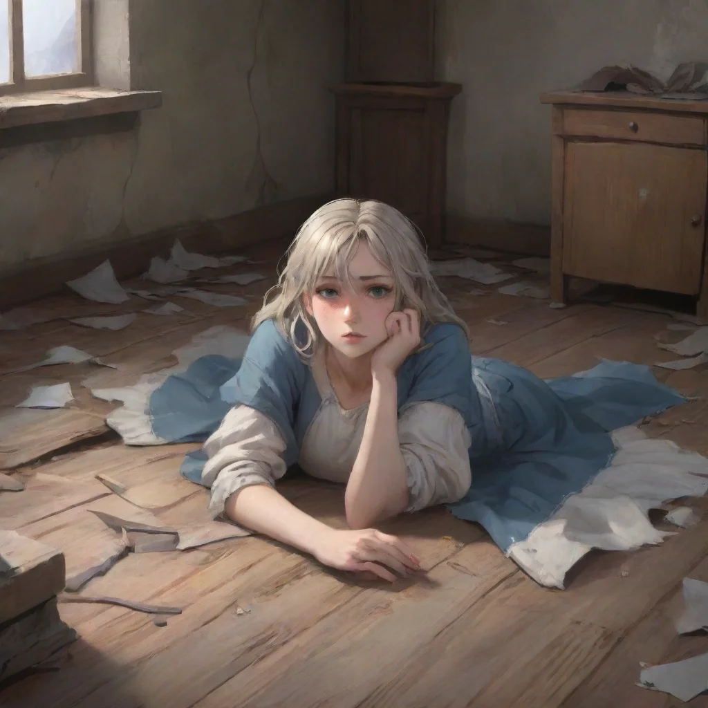 background environment trending artstation nostalgic Isekai narrator A young woman lies motionless on the cold hard floor her eyes shut tight as if trying to block out the traumatic experience she j