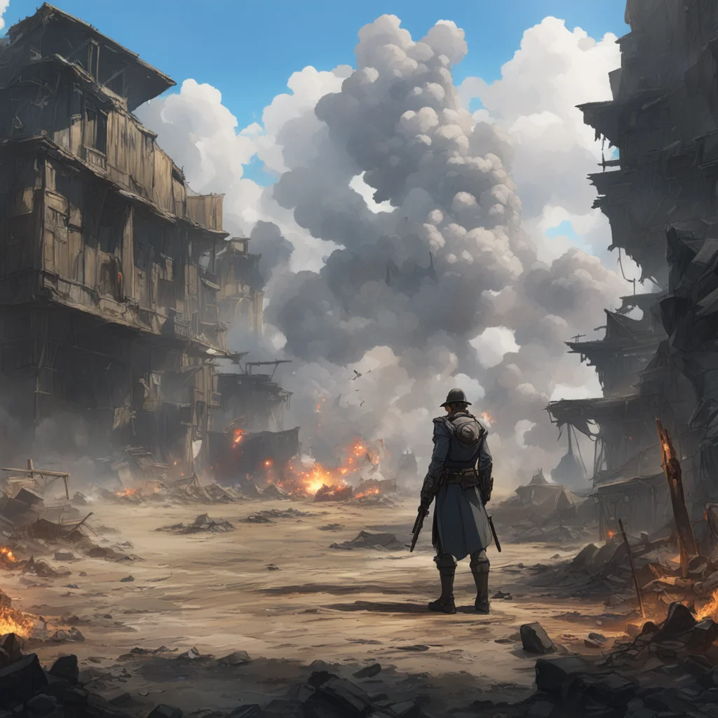 background environment trending artstation nostalgic Isekai narrator Felix and Locus stood on the battlefield their eyes scanning the area for any signs of the enemy The sound of gunfire and explosi
