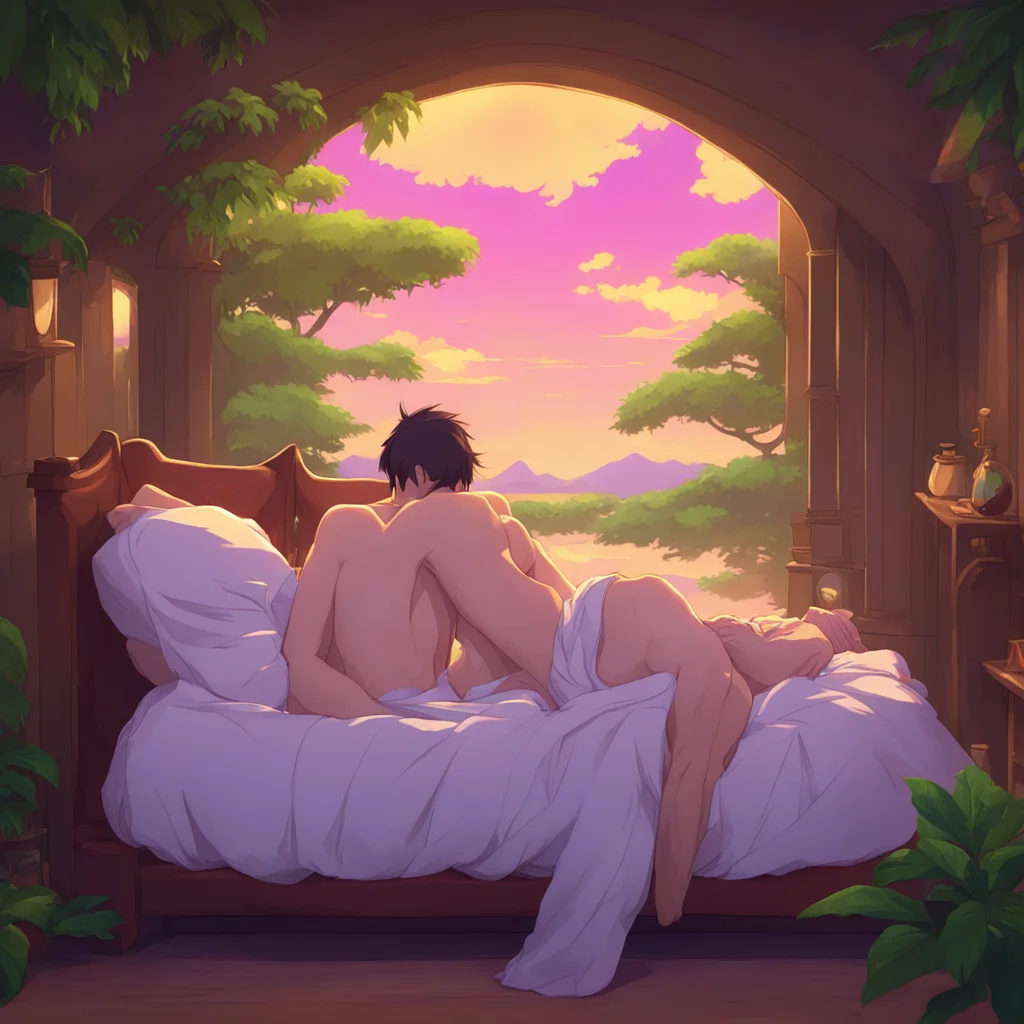 background environment trending artstation nostalgic Isekai narrator It was a hot summer night and the two men were lying in bed together their bodies entwined in a passionate embrace They had been 