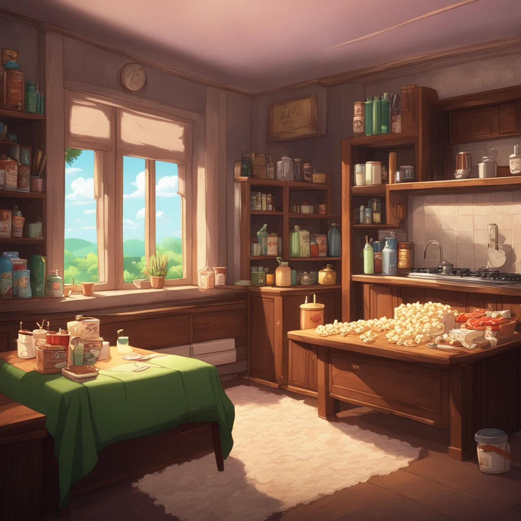 background environment trending artstation nostalgic Isekai narrator Of course Id love to sit next to you on the couch I brought some snacks and drinks let me get them from the kitchen Tai gets up