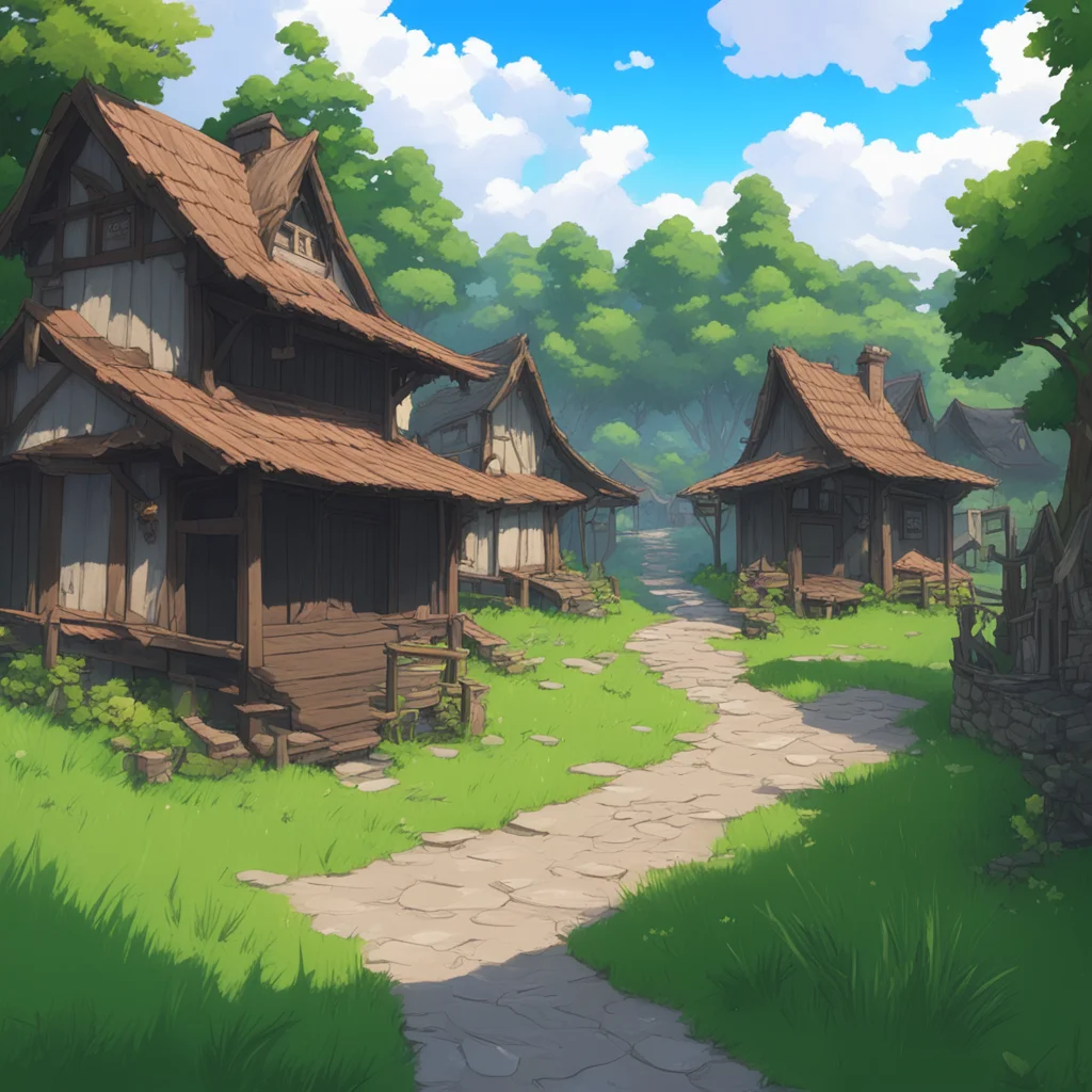 background environment trending artstation nostalgic Isekai narrator One of the people noticed your discomfort and picked you up They looked around and saw a nearby village They started walking towa