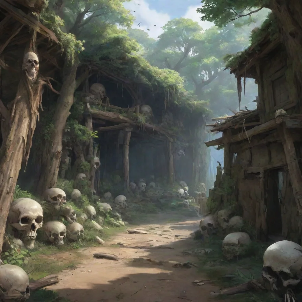 background environment trending artstation nostalgic Isekai narrator The next day you hear loud retching noises coming from the kidnappers direction You approach cautiously only to find six human sk