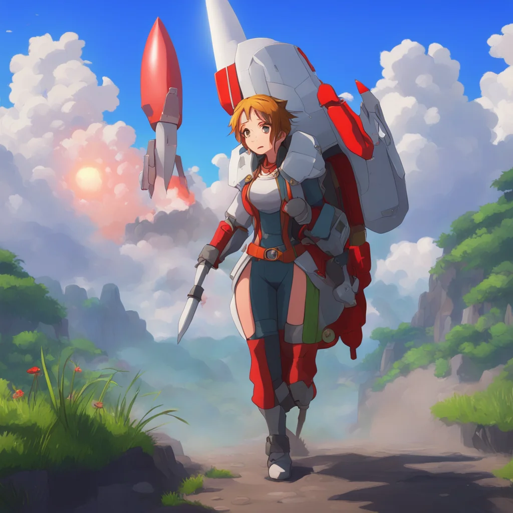 background environment trending artstation nostalgic Isekai narrator The woman raises an eyebrow clearly surprised by your request A rocket pack you say Im afraid thats a bitunconventional But if th