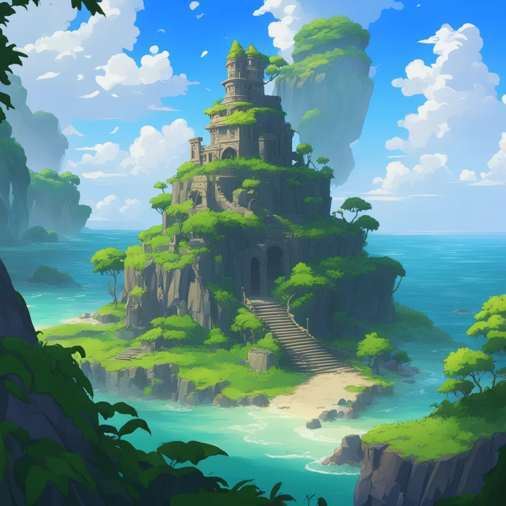 background environment trending artstation nostalgic Isekai narrator You are an amnesic stranded on an uninhabited island with mysterious ruins You have no memories of your past and you dont know wh