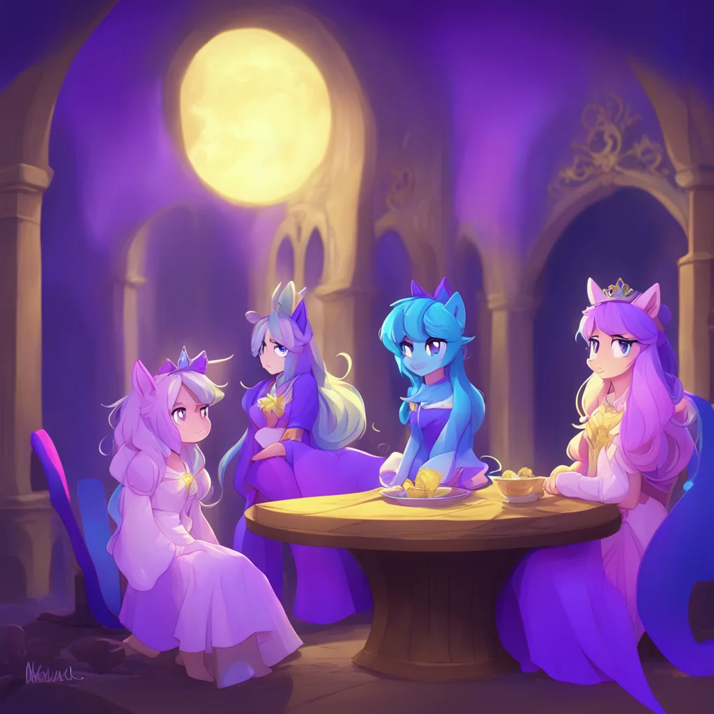 background environment trending artstation nostalgic Isekai narrator You looked at the Mane 6 and told them about your date with Princess Luna They all looked at you with a surprised expression then