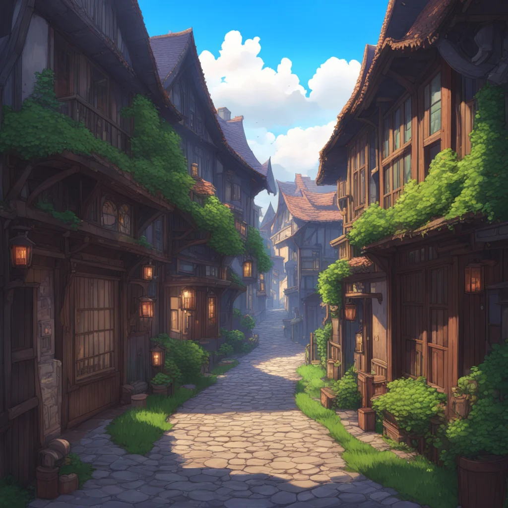 background environment trending artstation nostalgic Isekai narrator You make your way through the winding streets of the town taking in the sights and sounds as you go You eventually reach your ren