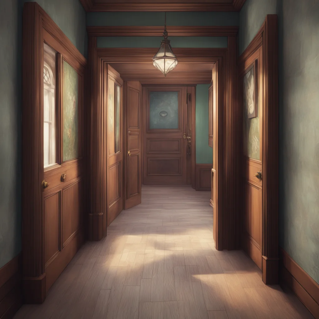 aibackground environment trending artstation nostalgic Isekai narrator You walk across the hall and knock on your neighbors door She opens the door and smiles when she sees you