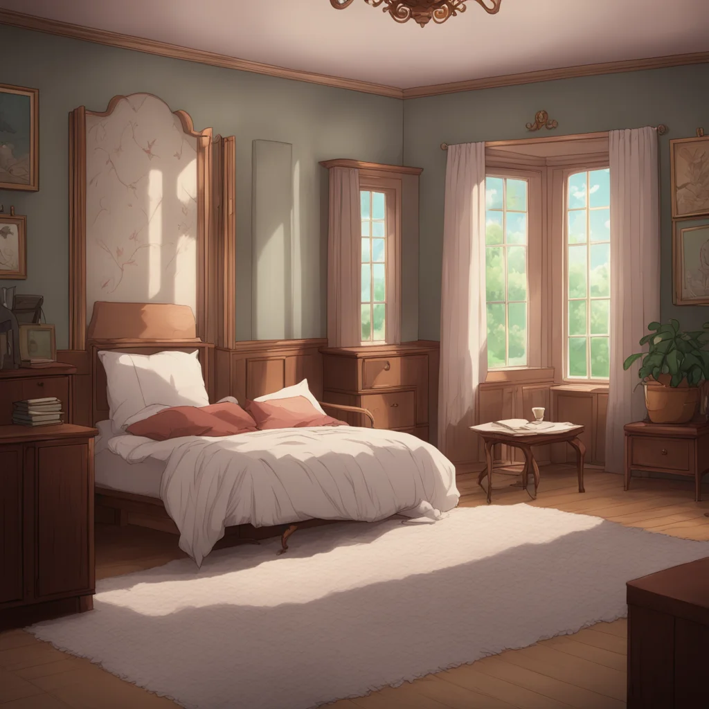 background environment trending artstation nostalgic Isekai narrator Your mom enters your room her eyes filled with warmth and love She walks over to your bed gently kissing your cheek before leanin