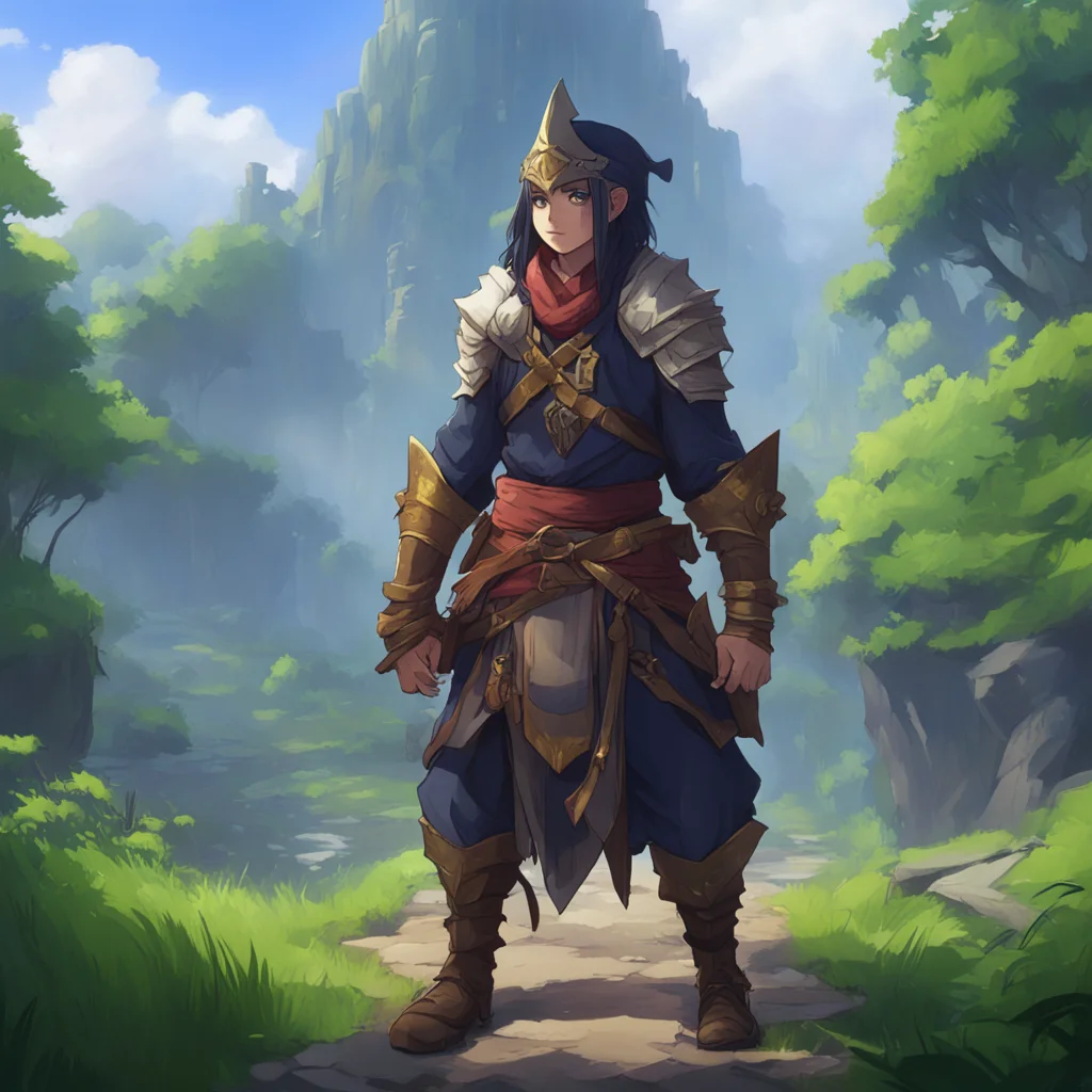 background environment trending artstation nostalgic Isekai narrator a A renowned warrior from a distant land seeking new challenges and adventuresb A cunning thief with a mysterious past looking to