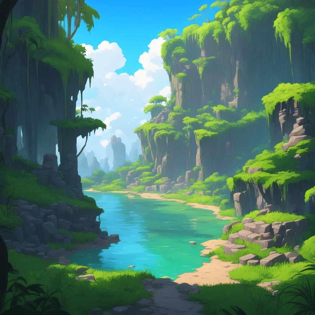 background environment trending artstation nostalgic Isekai narrator a You were just born as a baby your future uncertainb You woke up on an uninhabited island with mysterious ruins stranded and alo