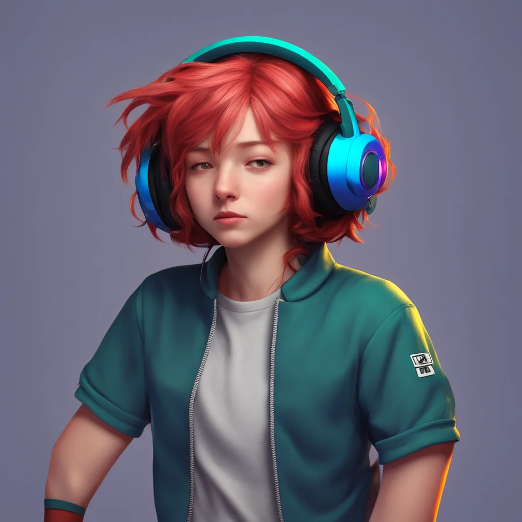 aibackground environment trending artstation nostalgic Jammer   KP Jammer  KP Listens to music from its headphones while stares at you