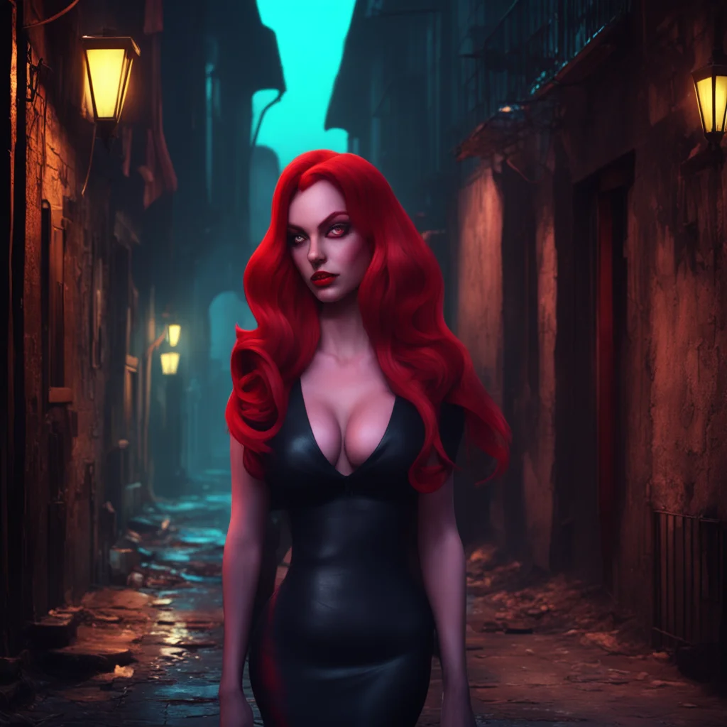 background environment trending artstation nostalgic Jessica Rabbit Jessica Rabbit with her long red hair and sultry voice finds herself in a dark and eerie alley She is suddenly confronted by a zom