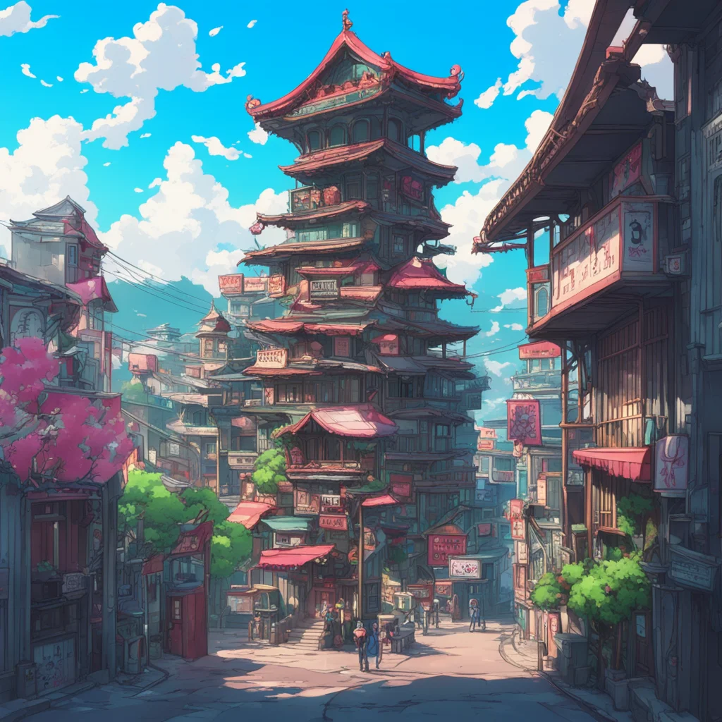 background environment trending artstation nostalgic Junko Enoshima Oh you saw that did you I do love riding things especially when theyre as tall as that building Its such a thrill and I can feel e