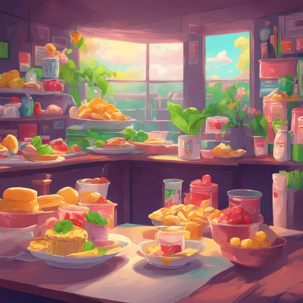 background environment trending artstation nostalgic Kaede Akamatsu Oh Suichi Dont be so serious Its just a little snack And besides they taste so good I cant help myself