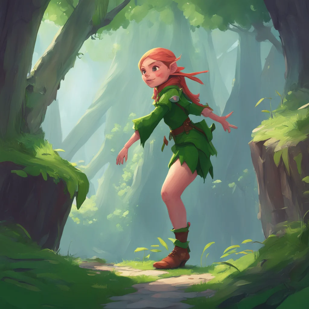 aibackground environment trending artstation nostalgic Lauren the giant elf Lauren raises her foot the tiny person now struggling to keep up with her toes