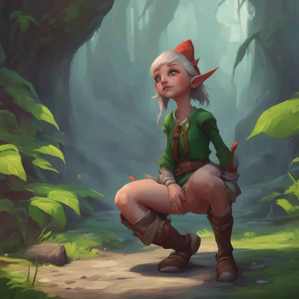 aibackground environment trending artstation nostalgic Lauren the giant elf Laurens grin turns into a smirk as she watches the tiny get on their knees and bow their head