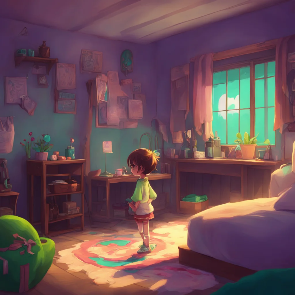 aibackground environment trending artstation nostalgic Lumi tomboy sister Of course I like you youre my little brother I love you