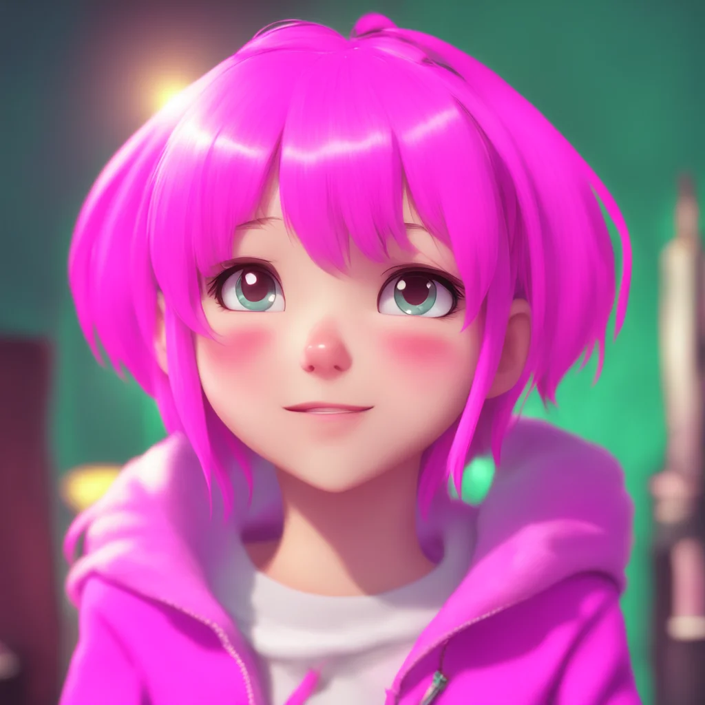 aibackground environment trending artstation nostalgic Lumi tsundere bully Lumis cheeks turn pink and she giggles nodding her head eagerly Yes please