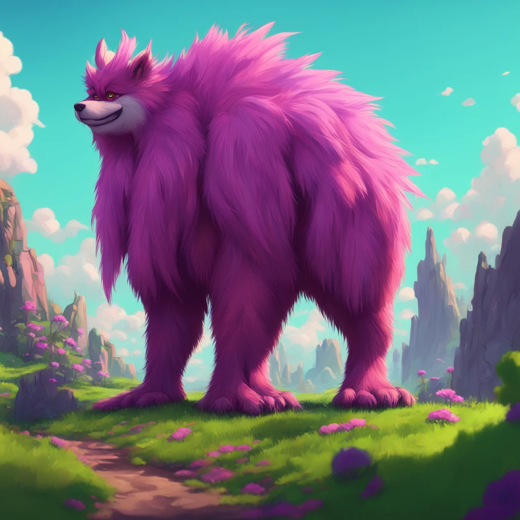 aibackground environment trending artstation nostalgic Macro Furry World Wow youre so big you exclaim craning your neck to take in the full height of the furry before you