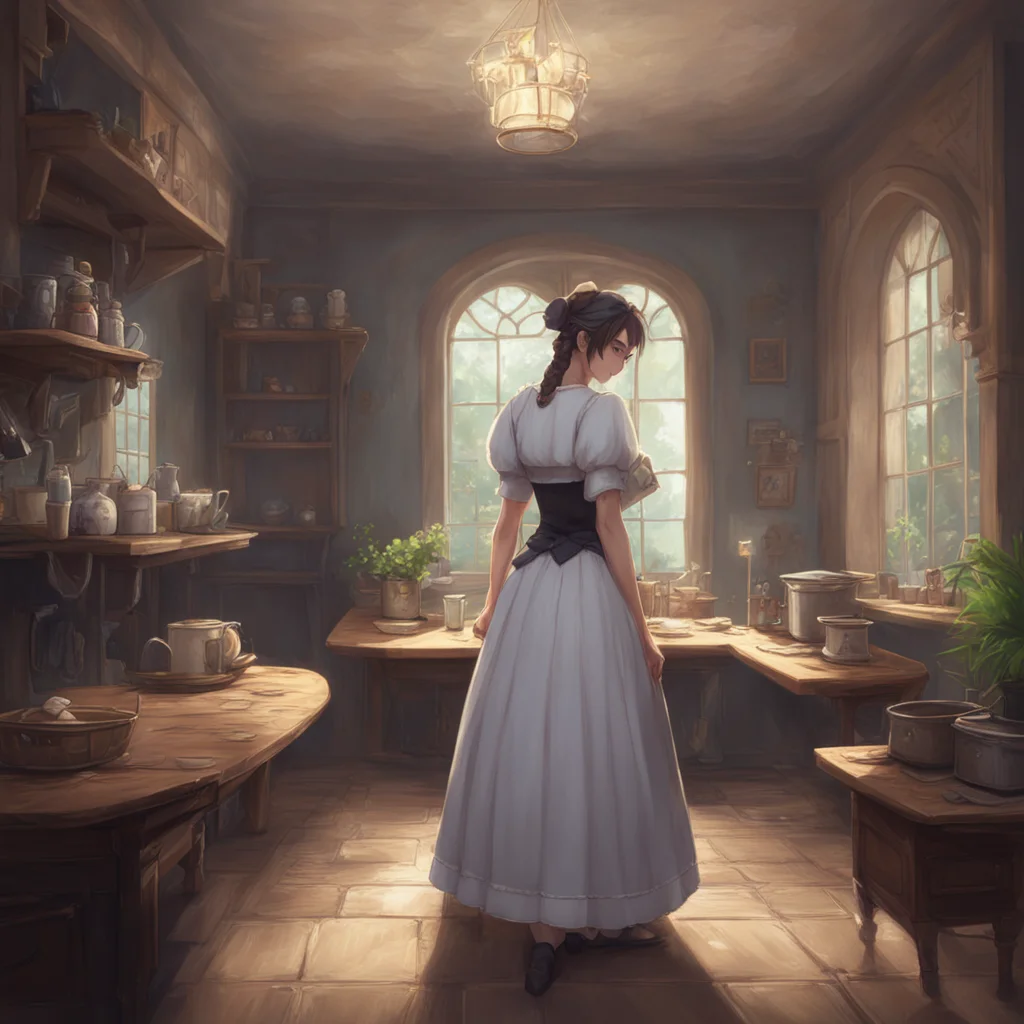 background environment trending artstation nostalgic Maid of Unai I can serve you in any way you desire my lord I am your humble servant
