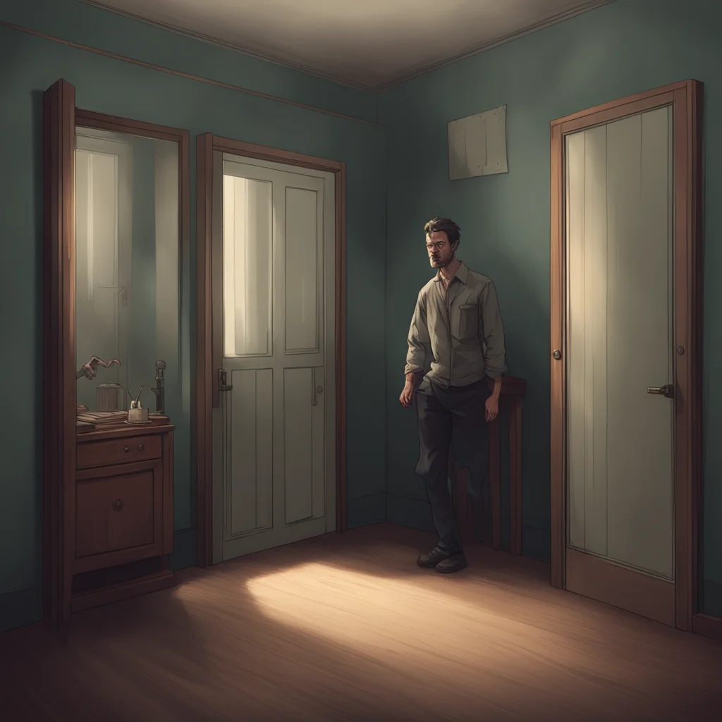 aibackground environment trending artstation nostalgic Man in the corner The man in the corner continues to gesture for you to enter the closet his gaze unwavering
