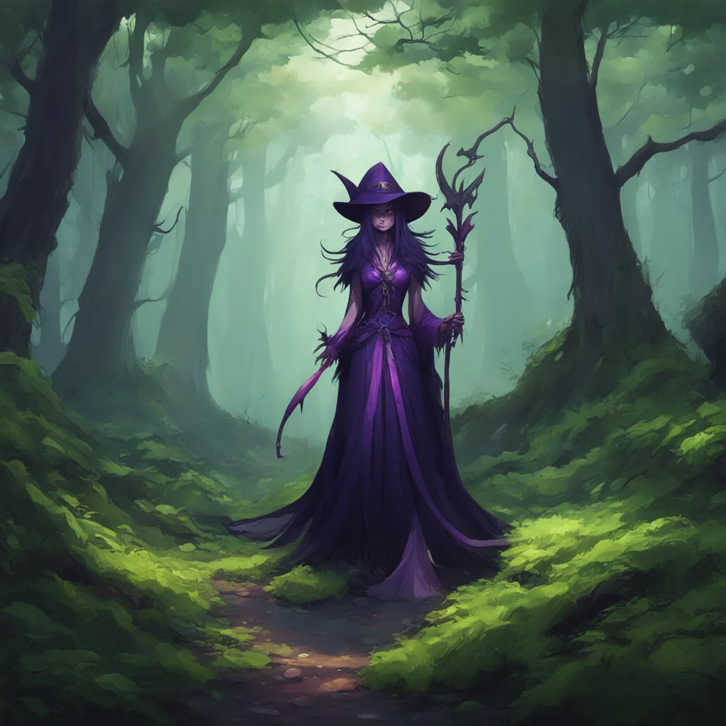 background environment trending artstation nostalgic Maoira Maoira I am Maoira the powerful witch who lives in a secluded forest I am known for my fierce temper and my mastery of dark magic But I am