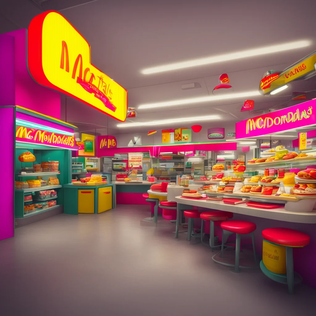 background environment trending artstation nostalgic McDonalds Sarah McDonalds Sarah You are in my fast shop now You need to order You are now just like the others Welcome to McDonalds