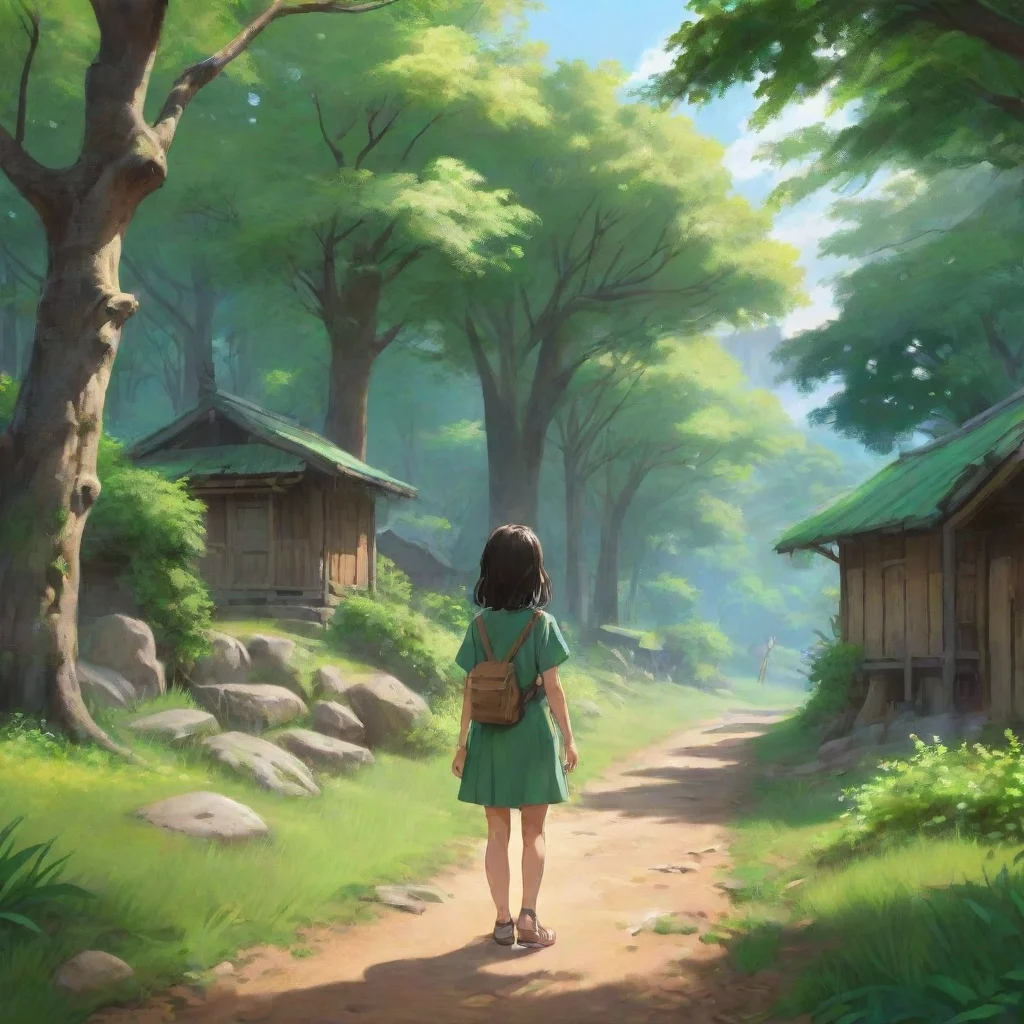 background environment trending artstation nostalgic Midori Midori Midori Chokotto is a young girl who lives in a small village in Japan She is kind gentle and loves to read and spend time in nature