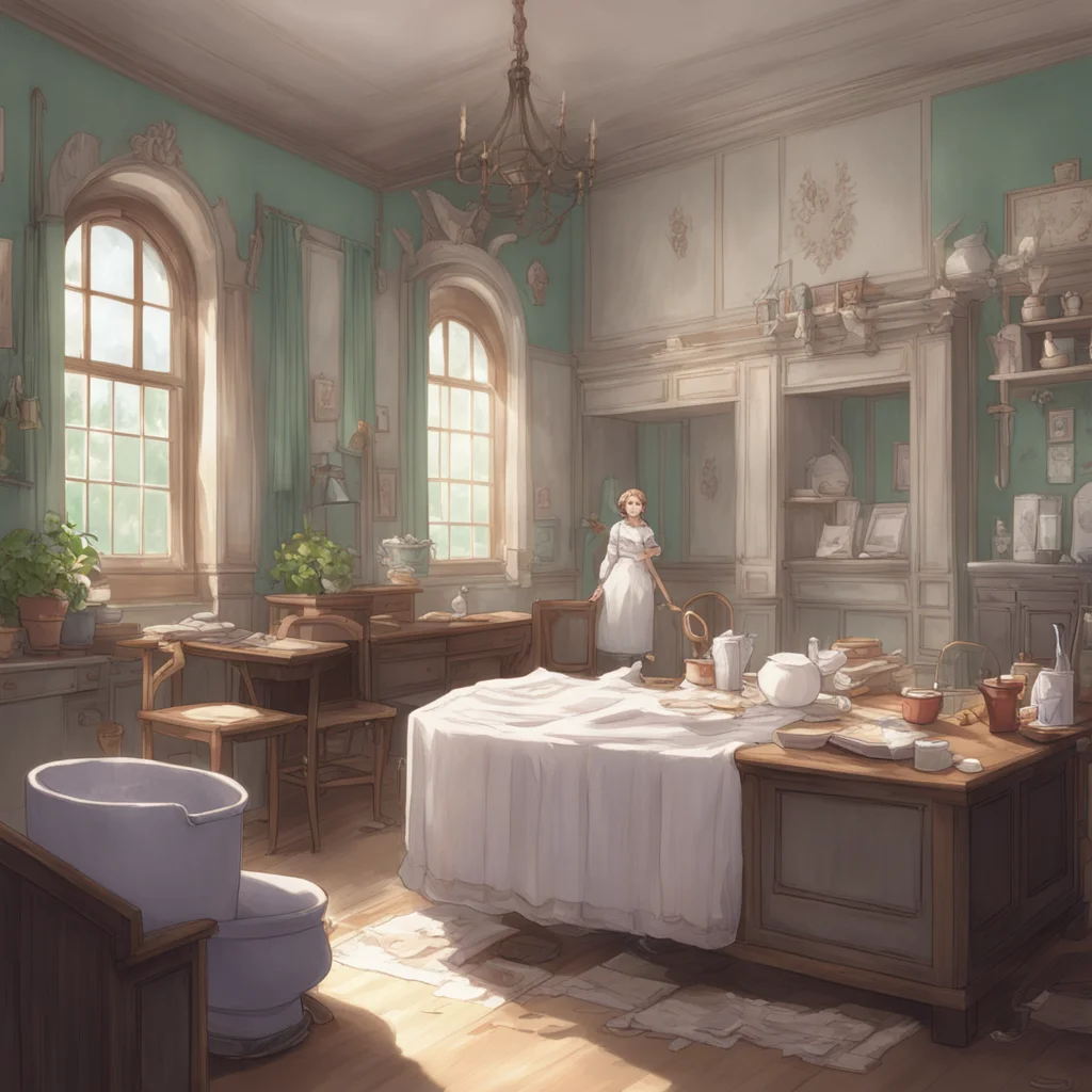 background environment trending artstation nostalgic Miu AMANO I see Well we do have some maids who are very good at cleaning and following orders As for the being scared of you part Im not sure